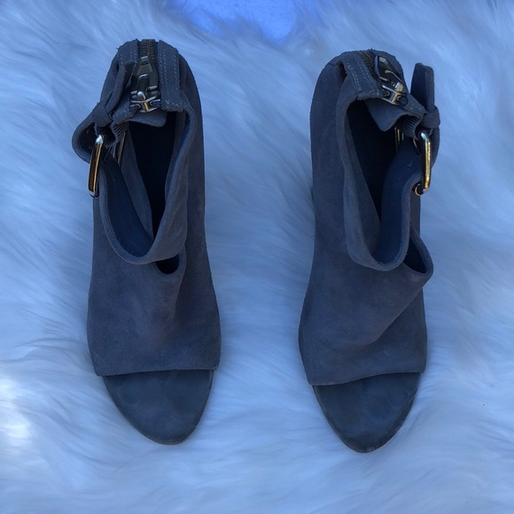 Alexander Wang suede ankle strap wedge heel zipper - Picture 2 of 7